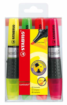 STABILO Textmarker LUMINATOR 2-5mm 71/4 4-couleurs