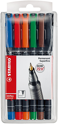 STABILO OHP Pen permanent S 841/6 6 pcs., étui