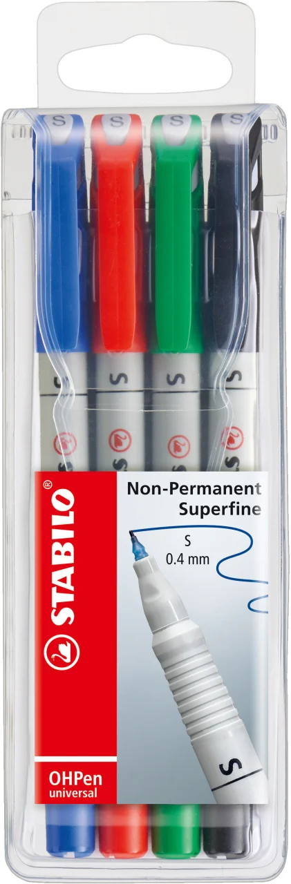 STABILO OHP Pen non-perm. S 851/4 4 pcs., étui