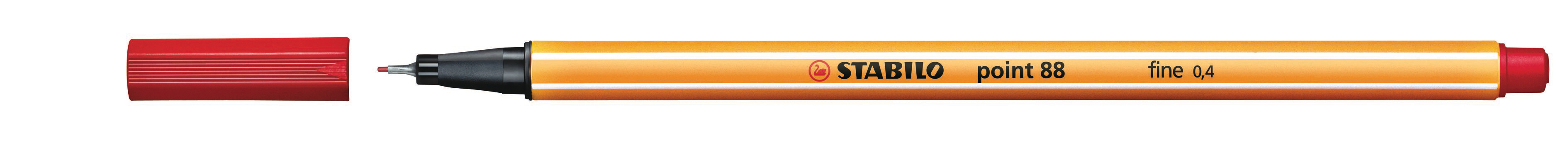 STABILO Stylos fibre point 88 0.4mm 88/40 rouge