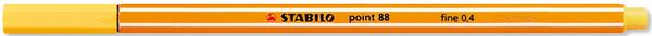 STABILO Stylos fibre point 88 0.4mm 88/44 jaune jaune