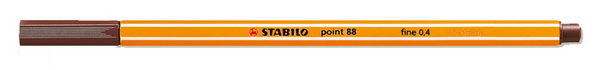 STABILO Stylos fibre point 88 0.4mm 88/45 brun