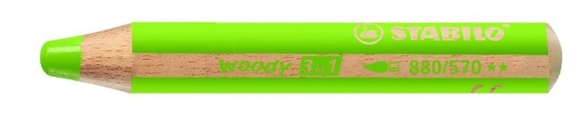 STABILO Crayon couleur Woody 3 in 1 880/570 vert claire vert claire