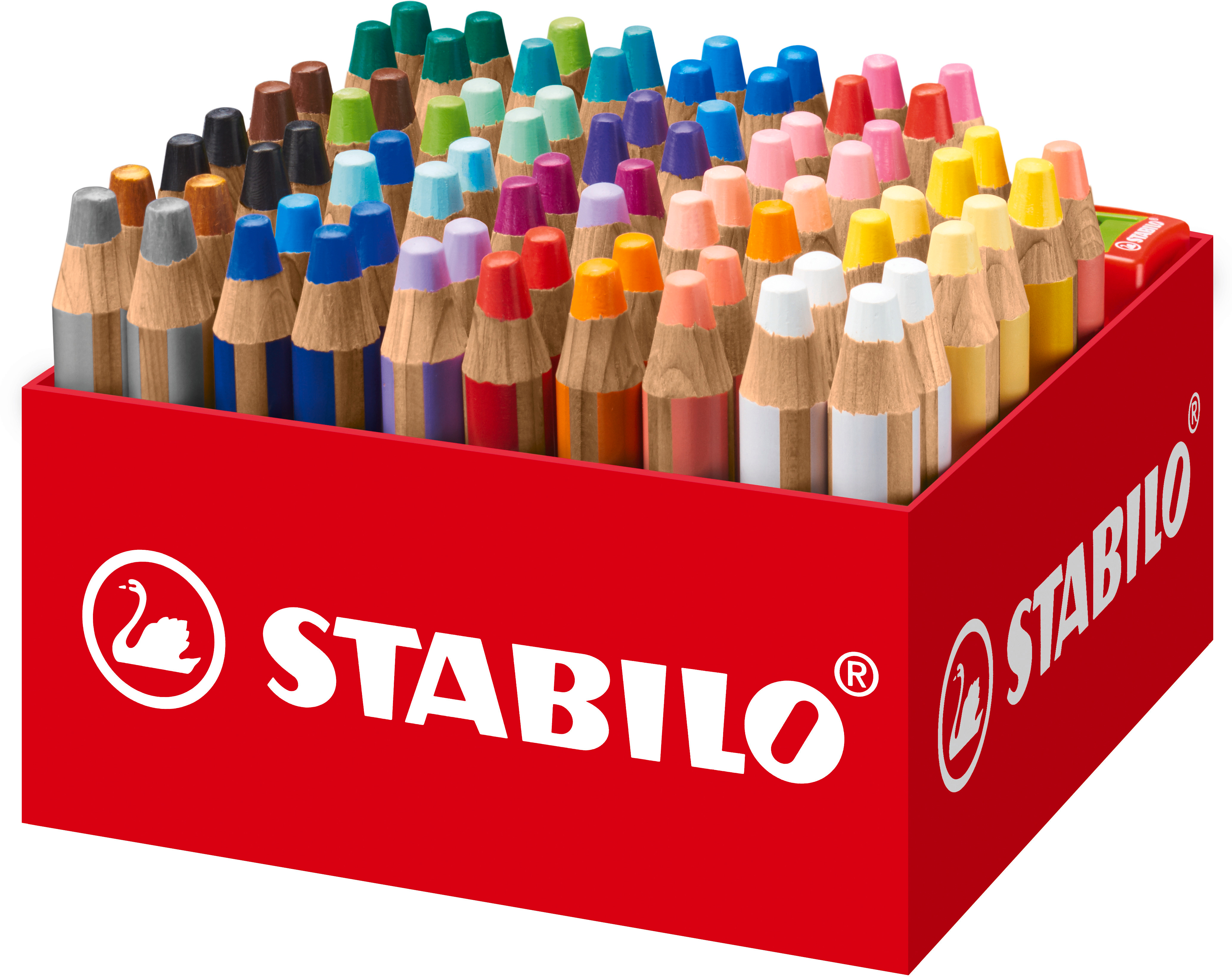 STABILO Crayon couleur woody 3in1 XL 880/76-01 76 pièces dans box