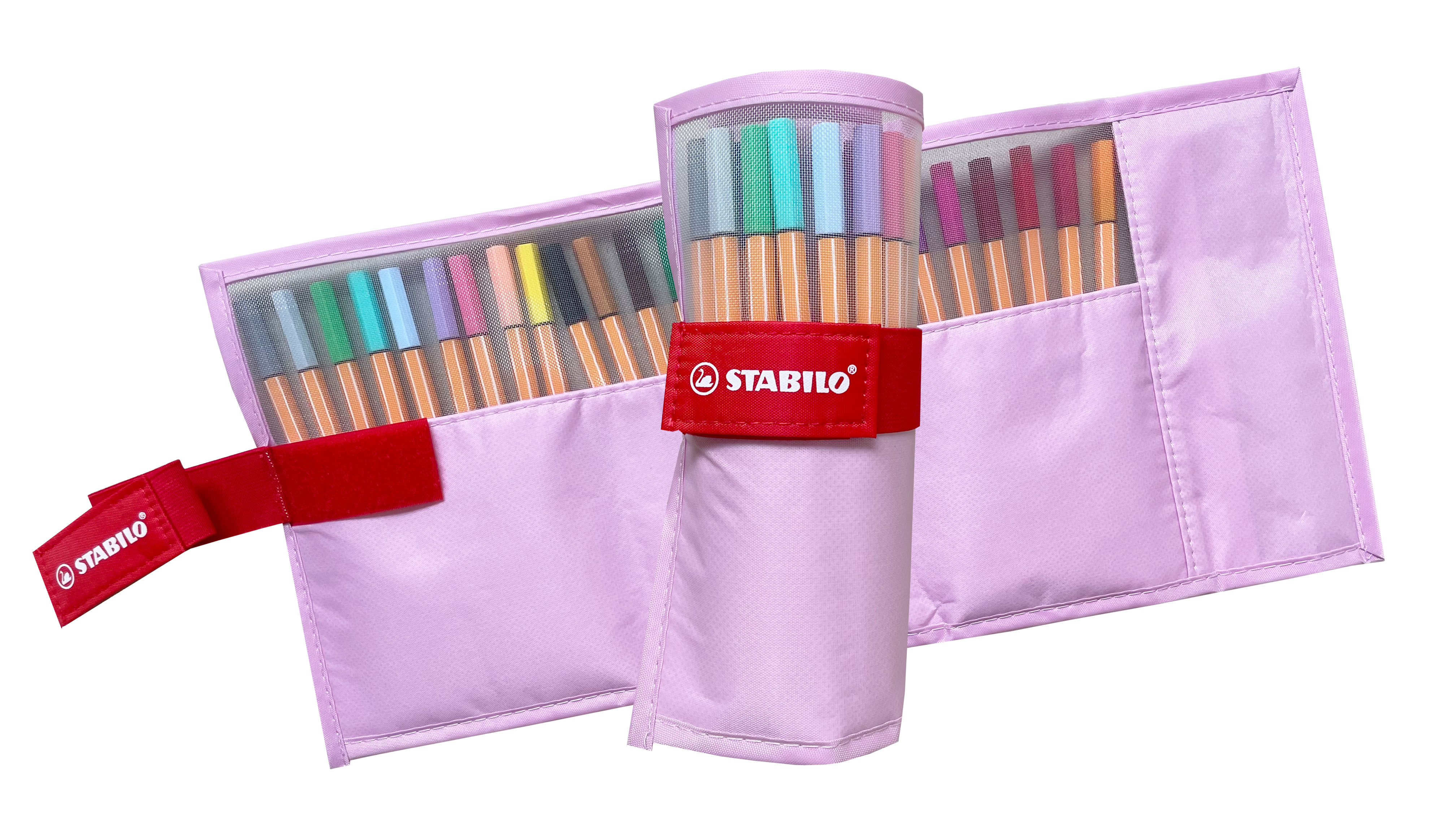 STABILO Rollerset point 88 0.4mm 8825-08-04CH 25 couleurs ass. rose pastel
