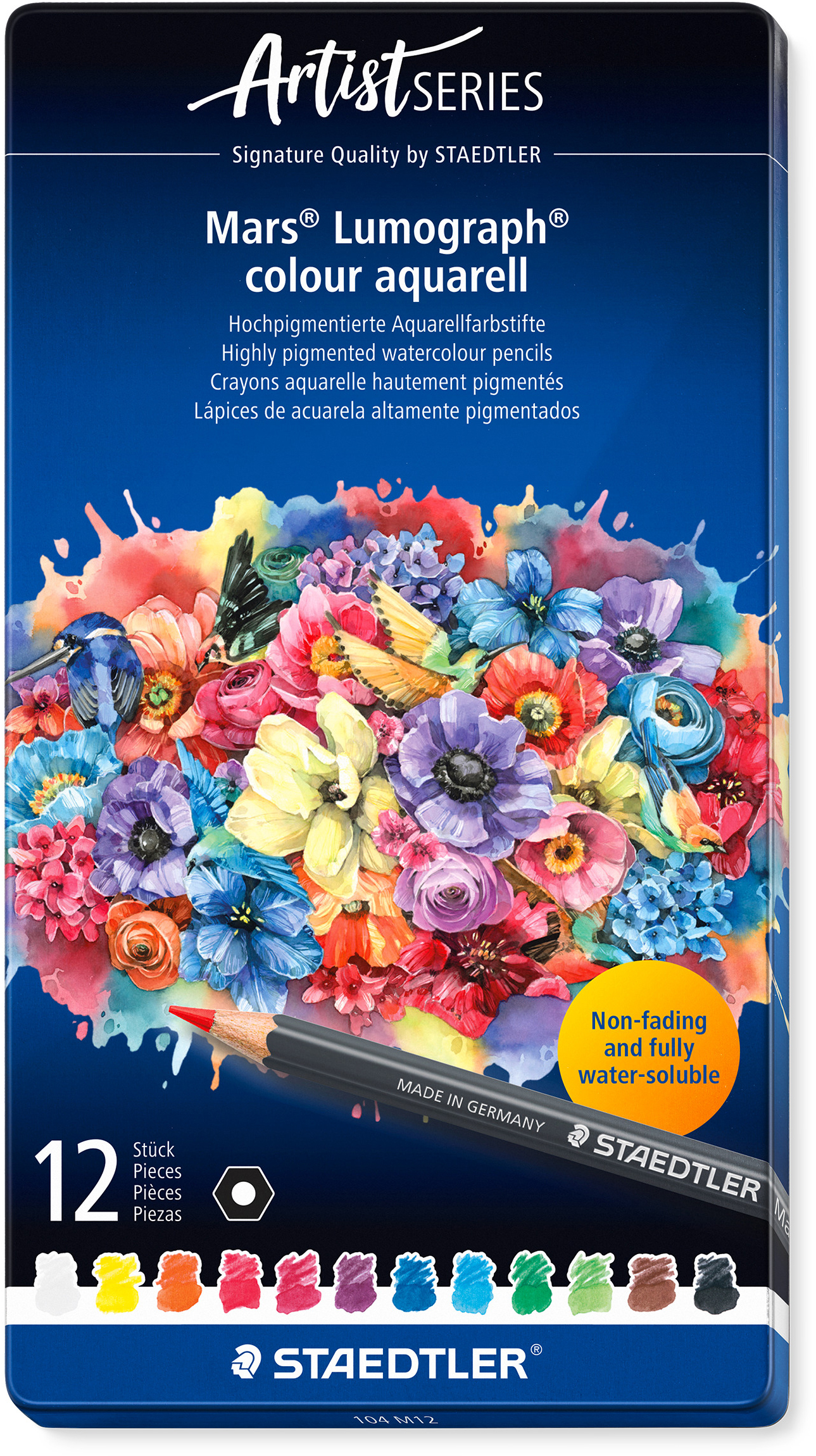 photo STAEDTLER Crayons de couleur ArtistLine 104M12 assorti 12 pièces