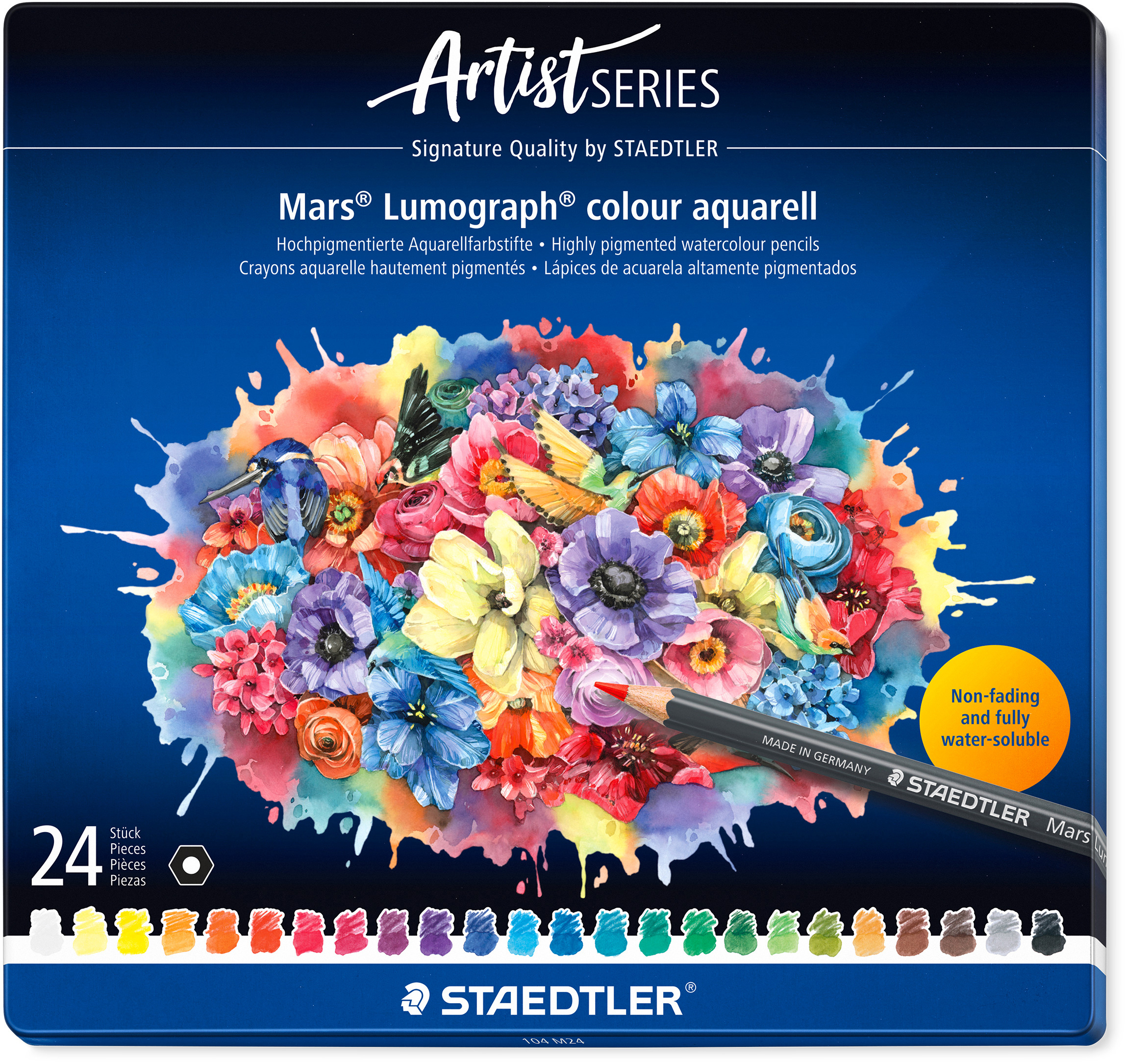 photo STAEDTLER Crayons de couleur ArtistLine 104M24 assorti 24 pièces