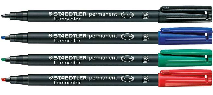 STAEDTLER Lumocolor permanent B 314 WP4 4 couleurs ass.