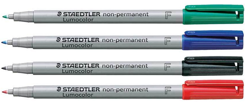 STAEDTLER Lumocolor non-perm. F 316 WP4 4 couleurs ass.