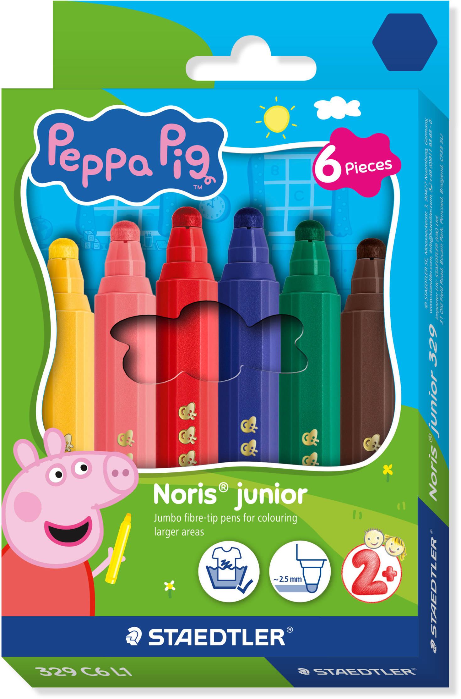 photo STAEDTLER Feutres Noris Peppa Pig 329C6L1 assorti 6 pièces