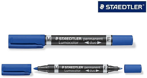 STAEDTLER Lumocolor DUO 348 0.6/1.5mm 348-3 bleu perm. bleu perm.
