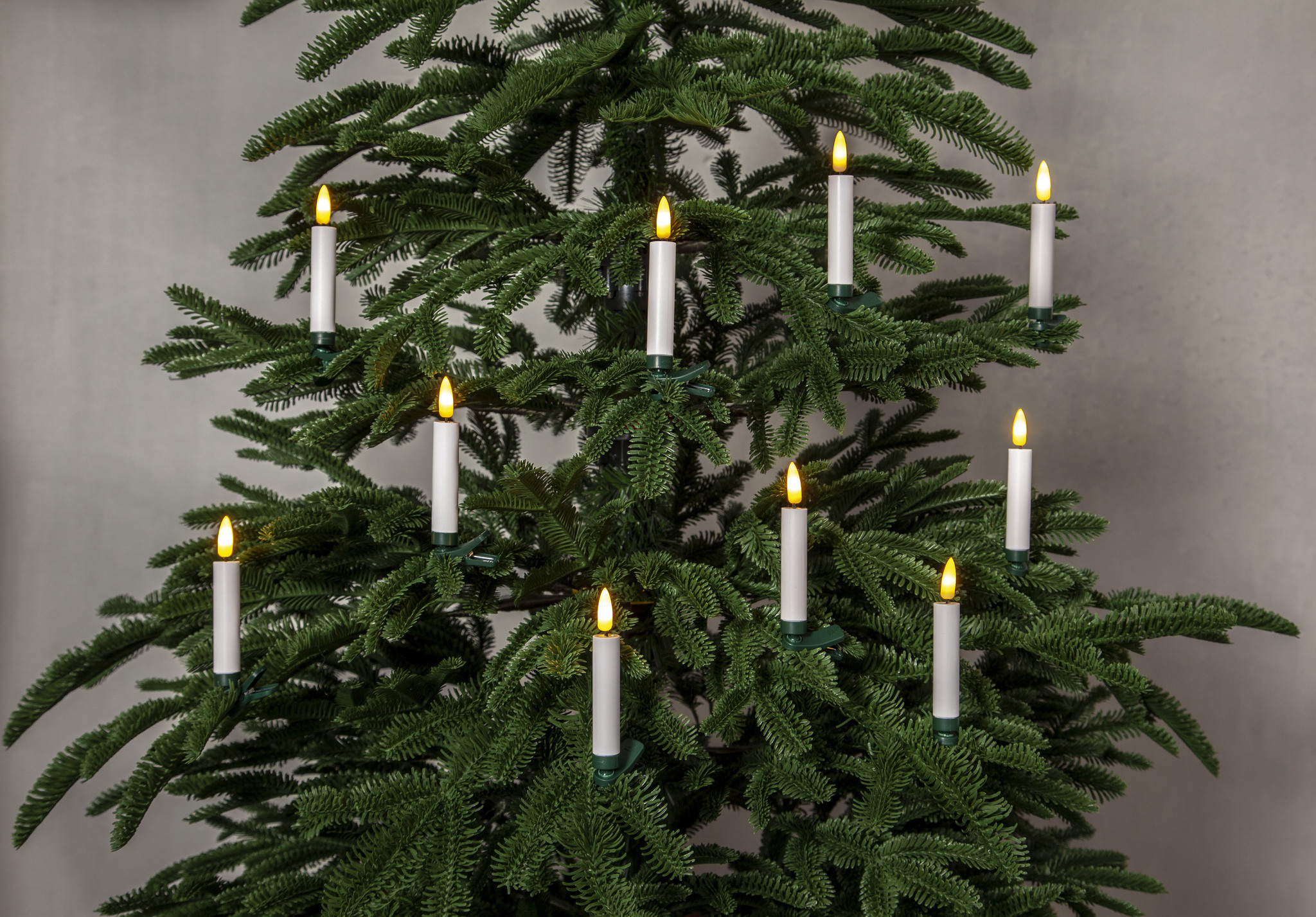 STAR TRADING Bougies d'arbre LED 12cm 12.003-43 blanc, Remote 10 pcs.