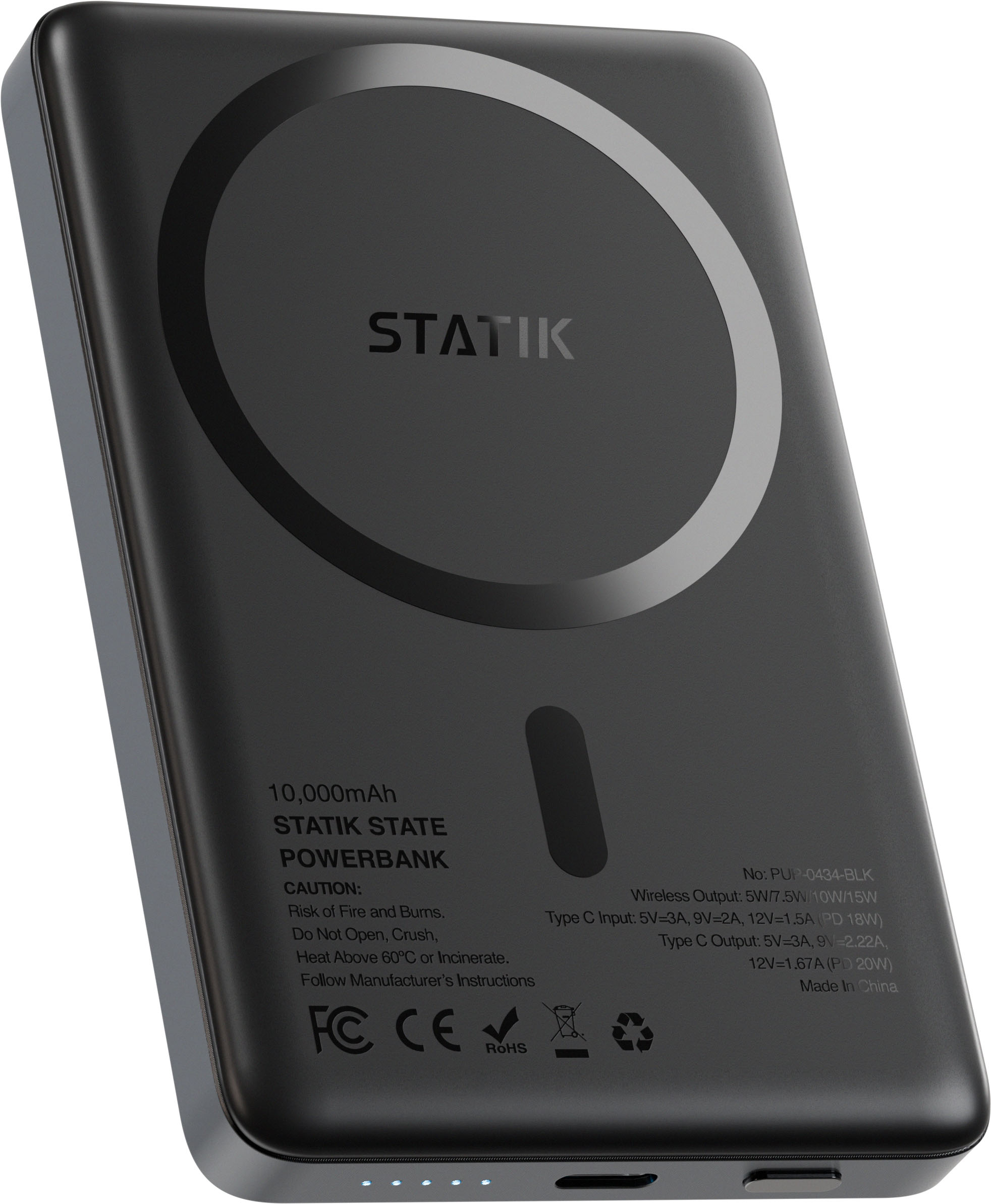 photo STATIK State Power Bank 10000mAh PUP-0434-BLK semisolid,MagSafe-compatible