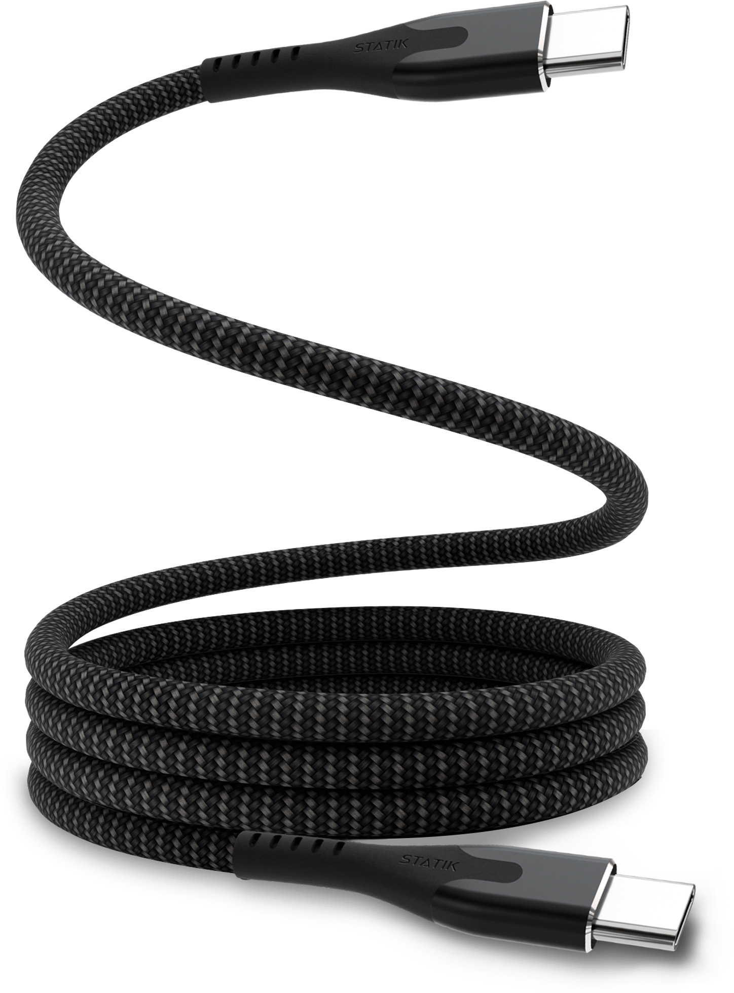 photo STATIK MagStack Pro, Magnetic Cable PUP-0550-3FT-CC USB-C to C, 1m 100W Black
