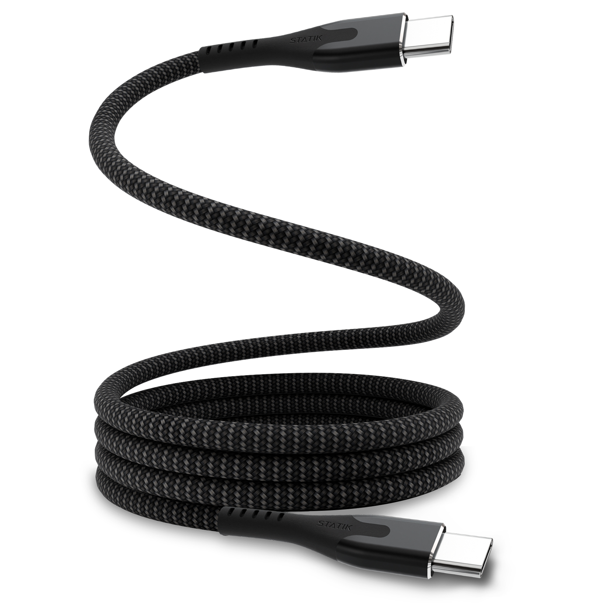 photo STATIK MagStack Pro, Magnetic Cable PUP-0550-6FT-CC USB-C to C, 2m 100W Black