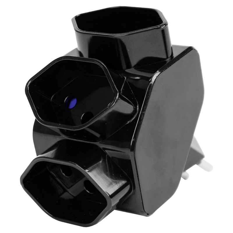 photo STEFFEN Adaptateur multiple en étoile 14 9744 noir