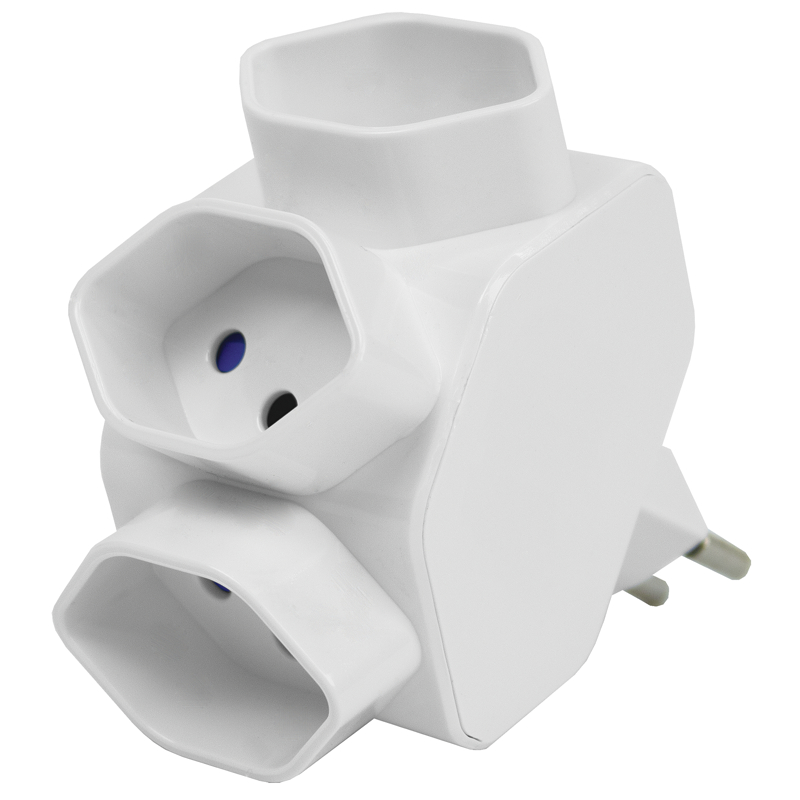 photo STEFFEN Adaptateur multiple en étoile 14 9745 blanc