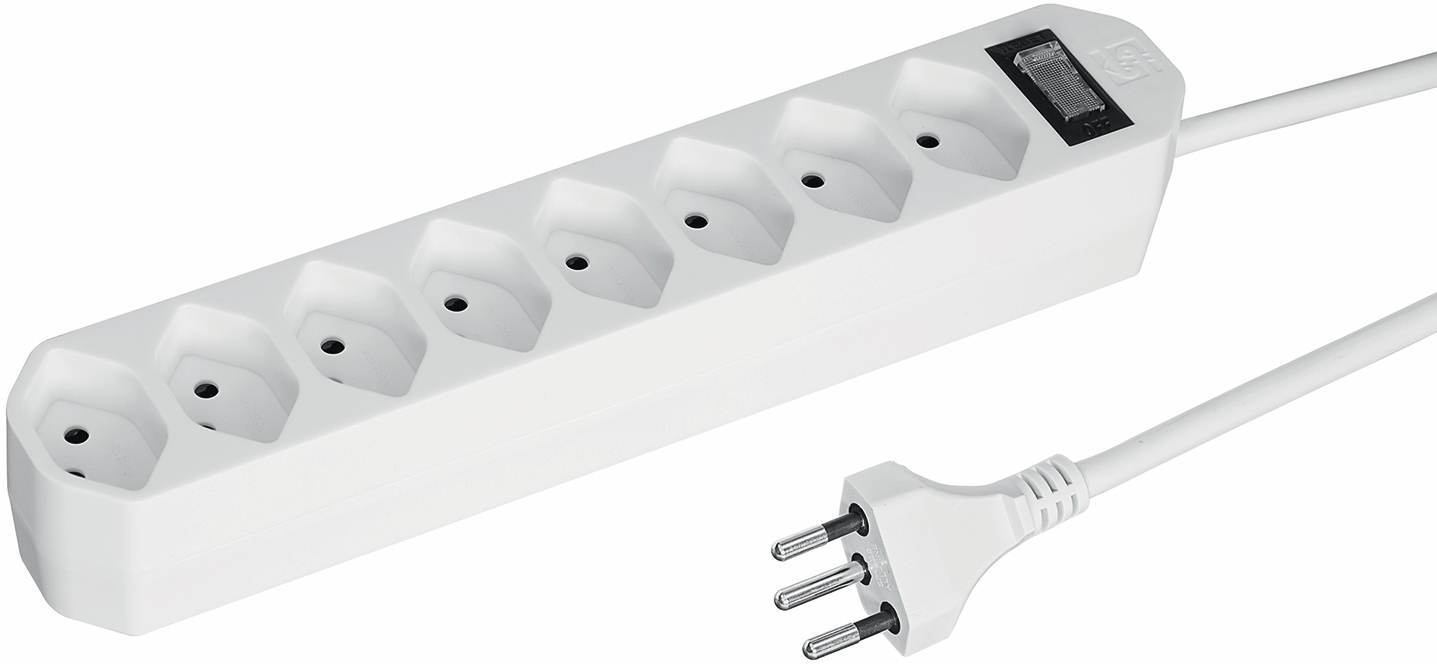 photo STEFFEN Bâti de prises Compact 200130218 8x T13, blanc