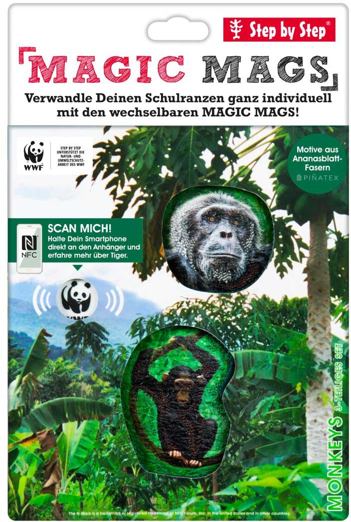 STEP BY STEP Zubehör MAGIC MAGS WWF 129360 Monkeys 3-teilig