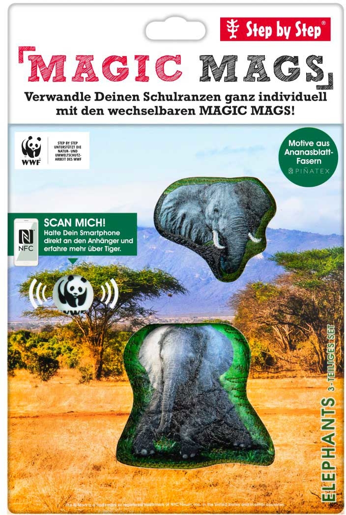 STEP BY STEP Zubehör MAGIC MAGS WWF 129610 Elephants 3-teilig