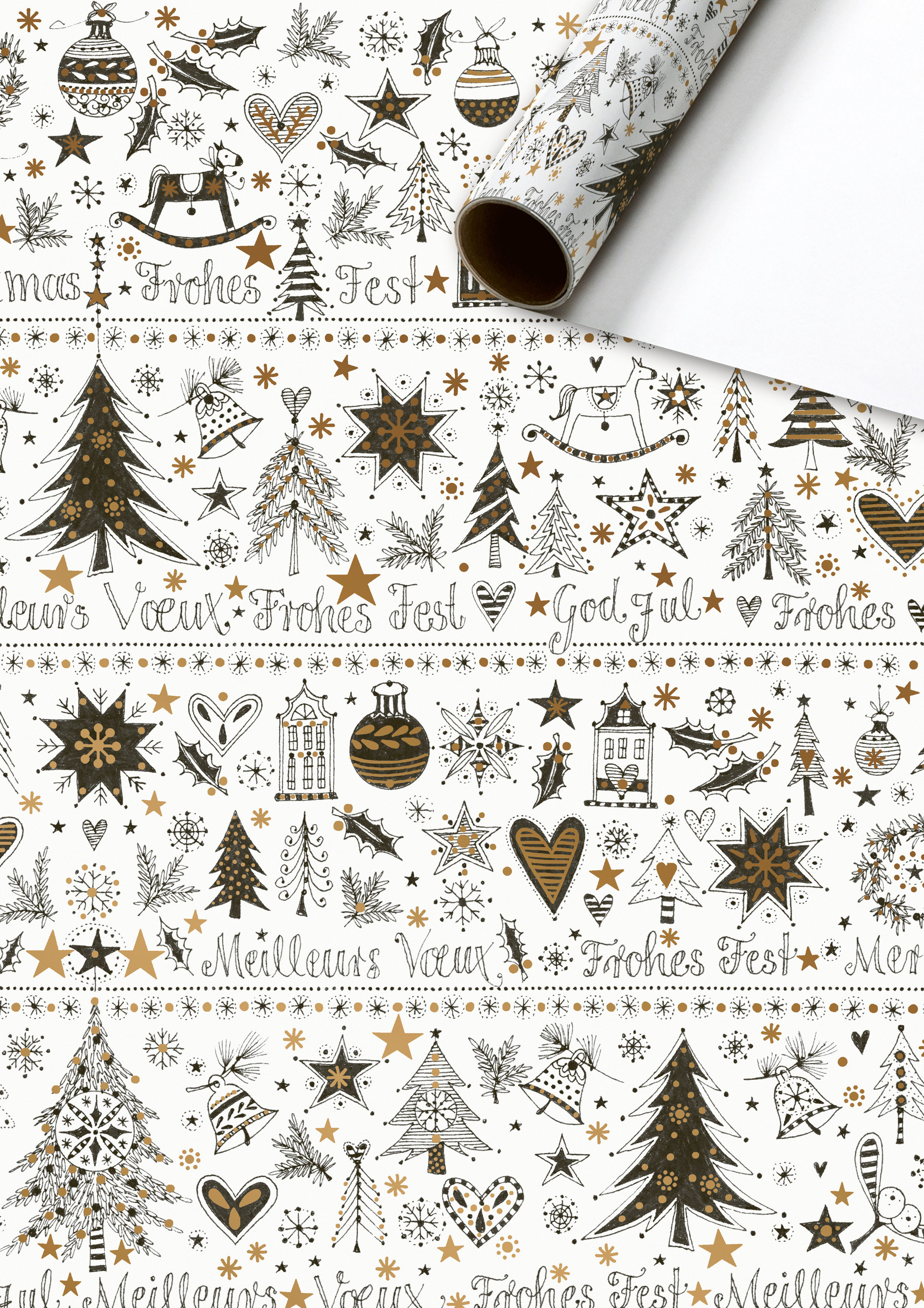 STEWO Papier cadeau 2528154496 Basic Christmas 70x200cm