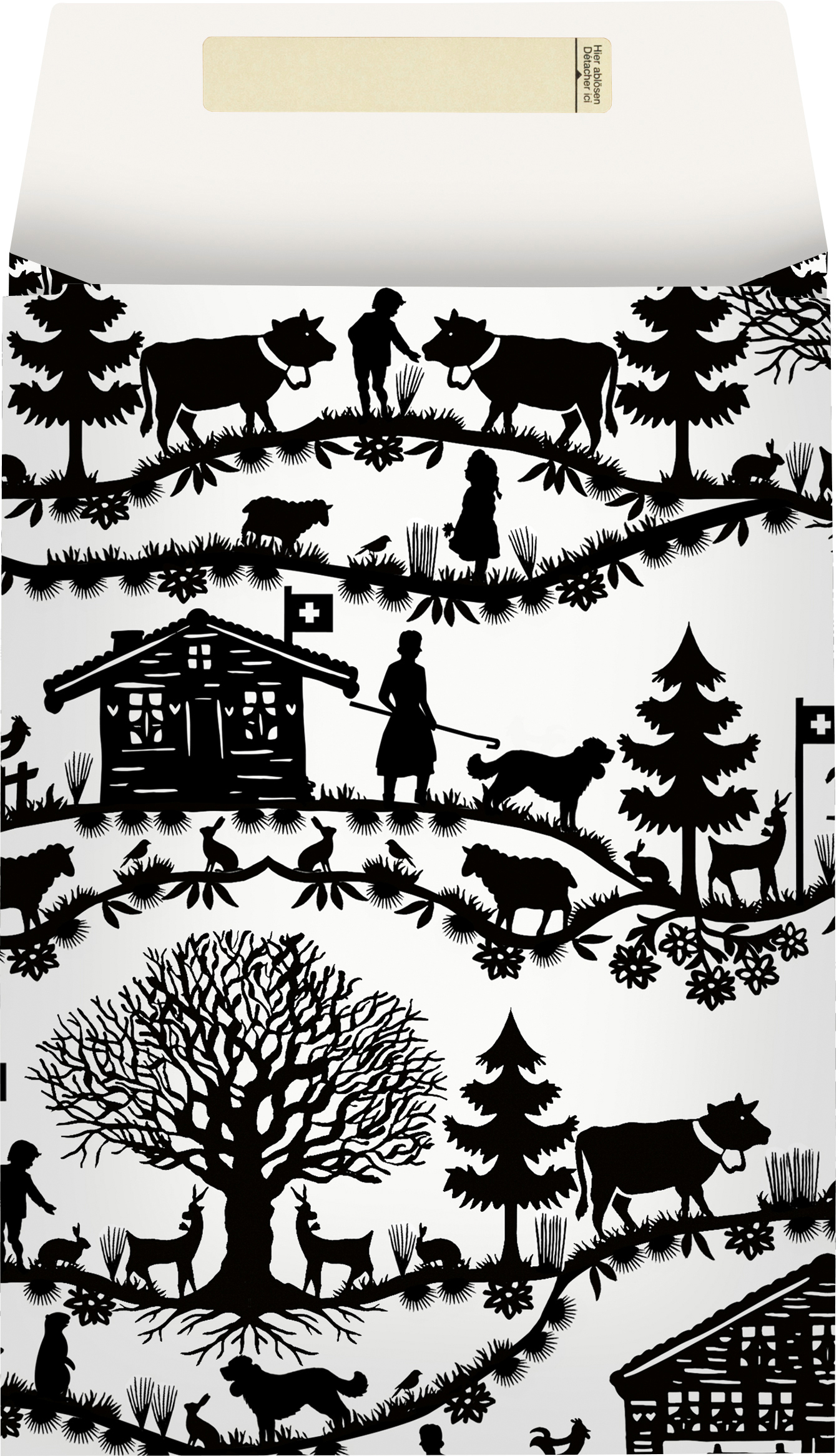 STEWO Sachet cadeau Urchig 2531523470 noir 12x22x6cm