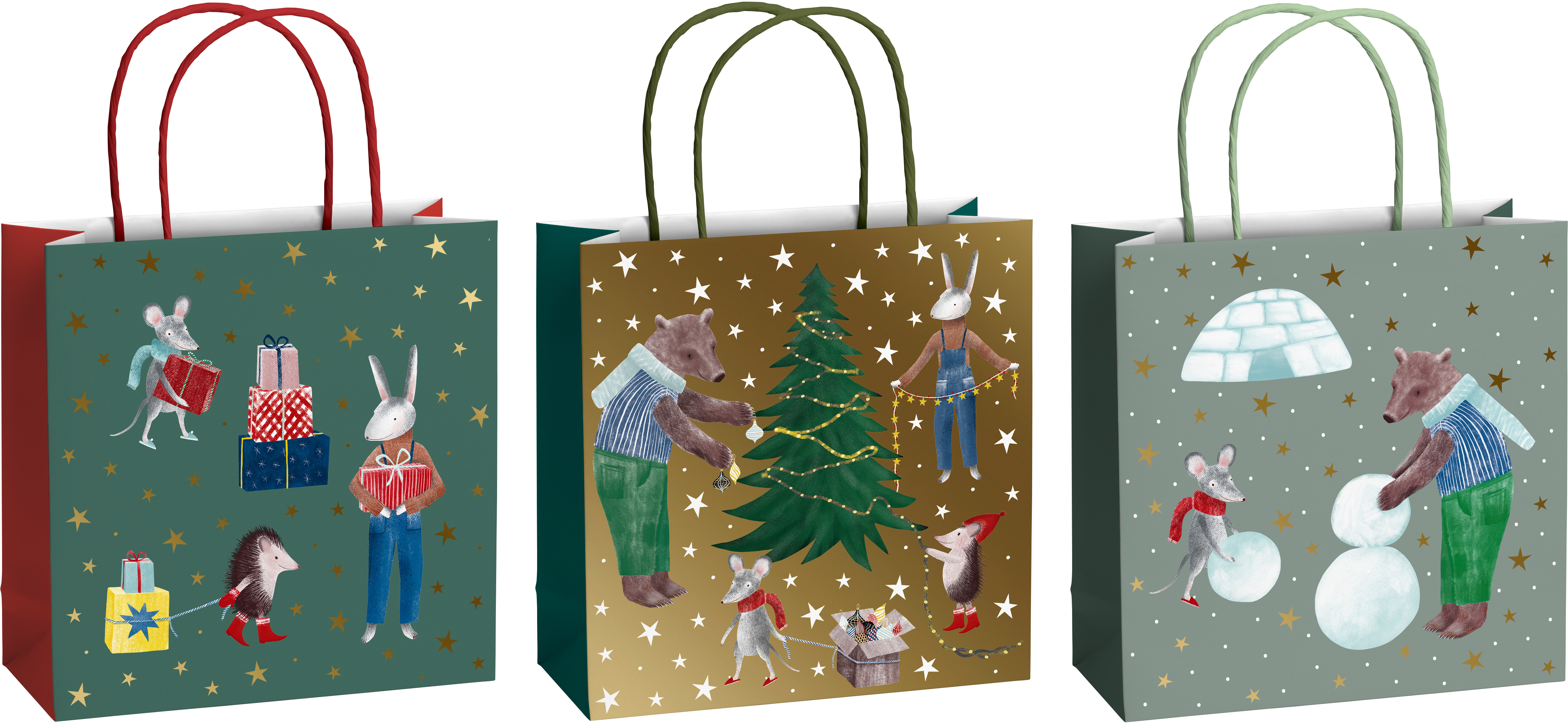 photo STEWO Sachet cadeau Melin 2543511147 vert foncé 20x8x20cm