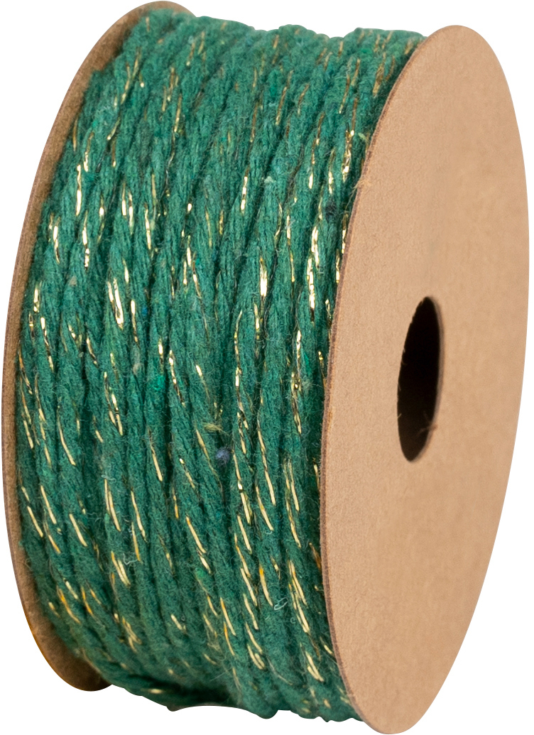 photo STEWO Ruban cadeau Cotton Kordel 2583419247 vert foncé 2mm 2x10m