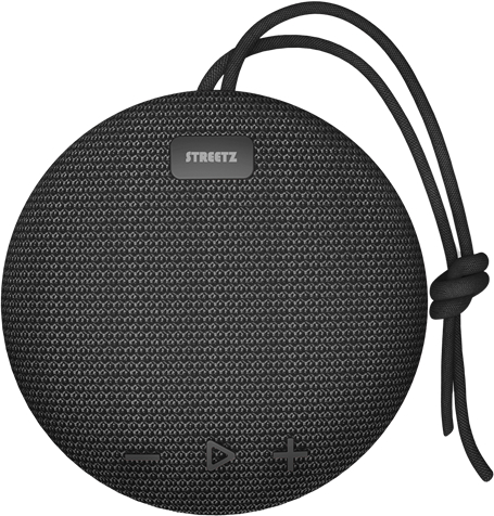 STREETZ Bluetooth speaker, 5 W black CM763 Waterproof, IPX7 Waterproof, IPX7