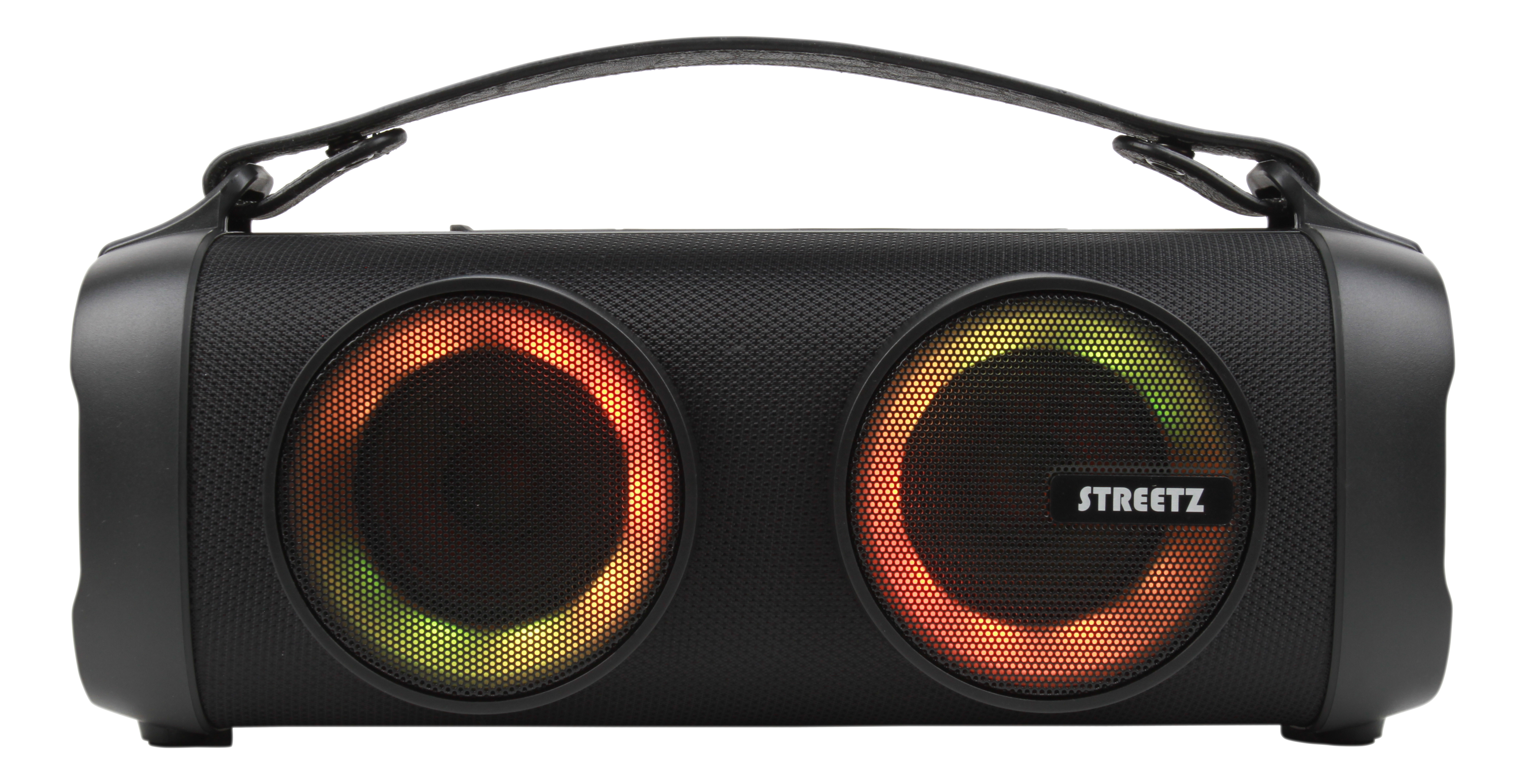 STREETZ BT Boombox 2x4 W CMB-100 Black,AUX,USB flash,LED Black,AUX,USB flash,LED