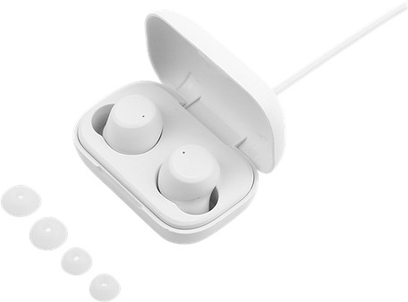 STREETZ TWS dual earbuds,white TWS-1111 w ChargeCase