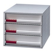 Schubladenbox grau 21106380 3 Fächer, styro-Modul