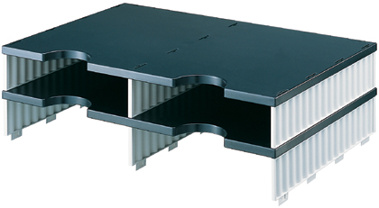 STYRO Set tiroirs Duo noir/gris 268-12021.89 4 comp. 4 comp.