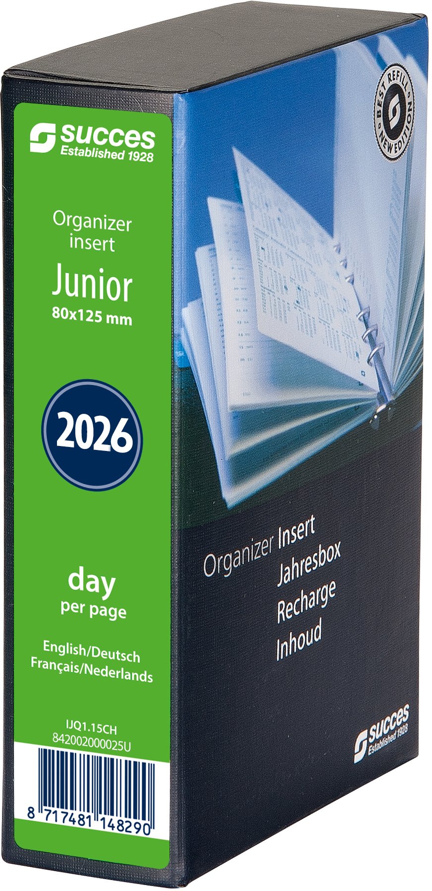 photo SUCCES Agenda Junior 2026 842002000026U 1J/1P recharge compl. 8x12.5cm
