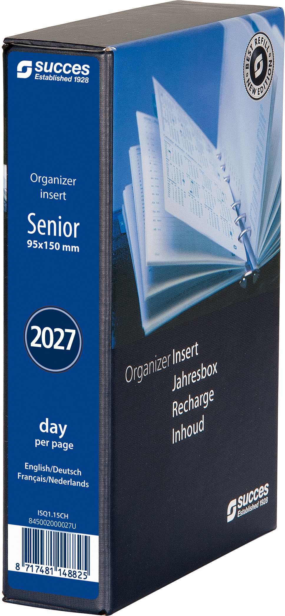 photo SUCCES Agenda Senior 2027 845002000027U 1J/1P recharge compl. 9.5x15cm