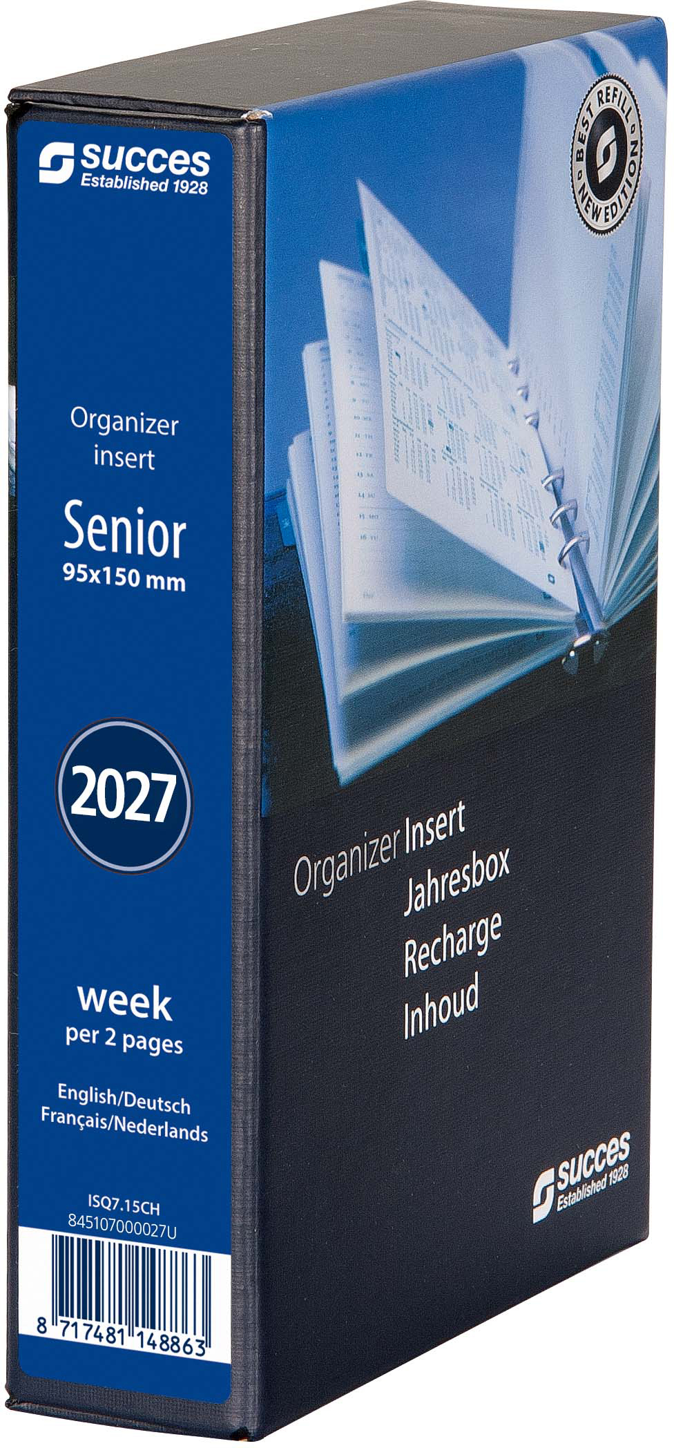 photo SUCCES Agenda Senior 2027 845107000027U 1S/2P recharge compl. 9.5x15cm