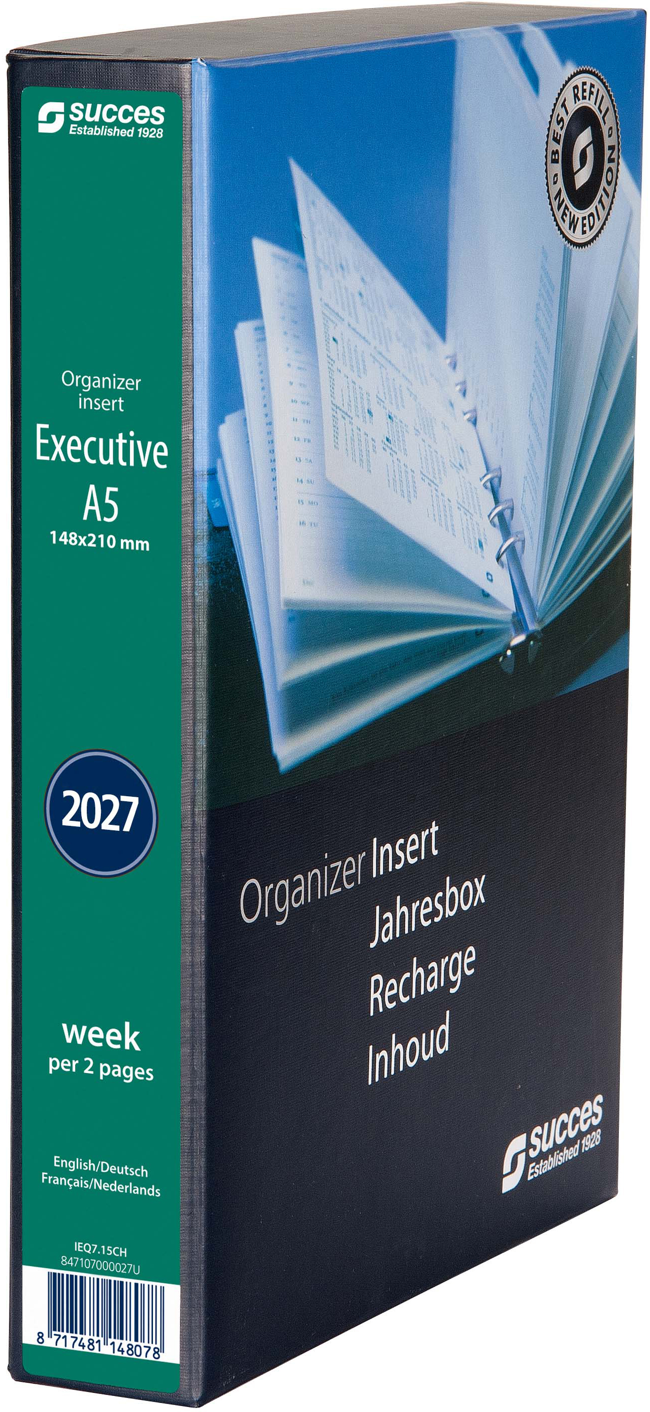 photo SUCCES Agenda A5 2027 847107000027U 1S/2P recharge compl.14.8x21cm