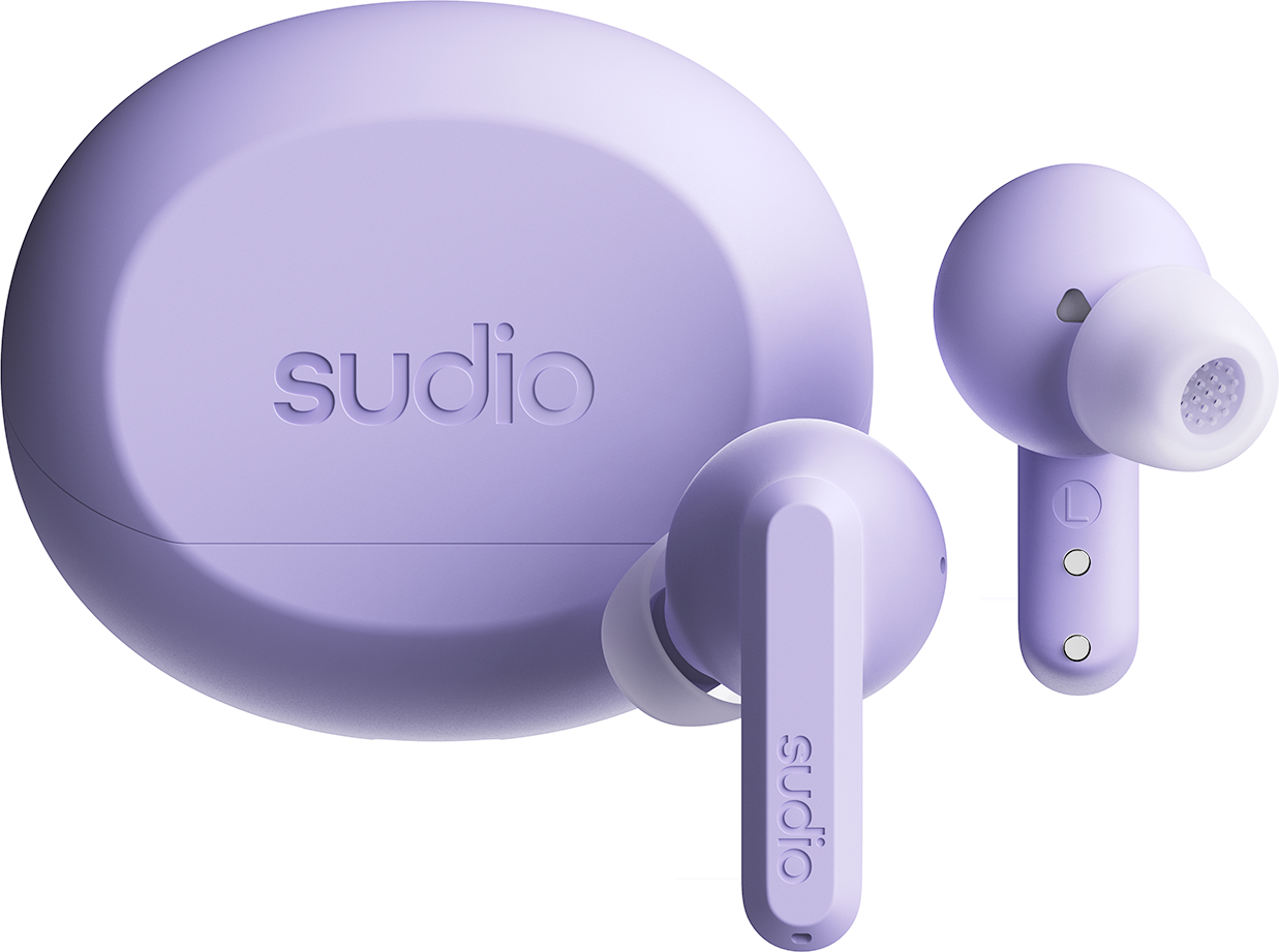 photo SUDIO Noise Cancelling Earbuds A3PROPUR A3 Pro, Purple, Wireless