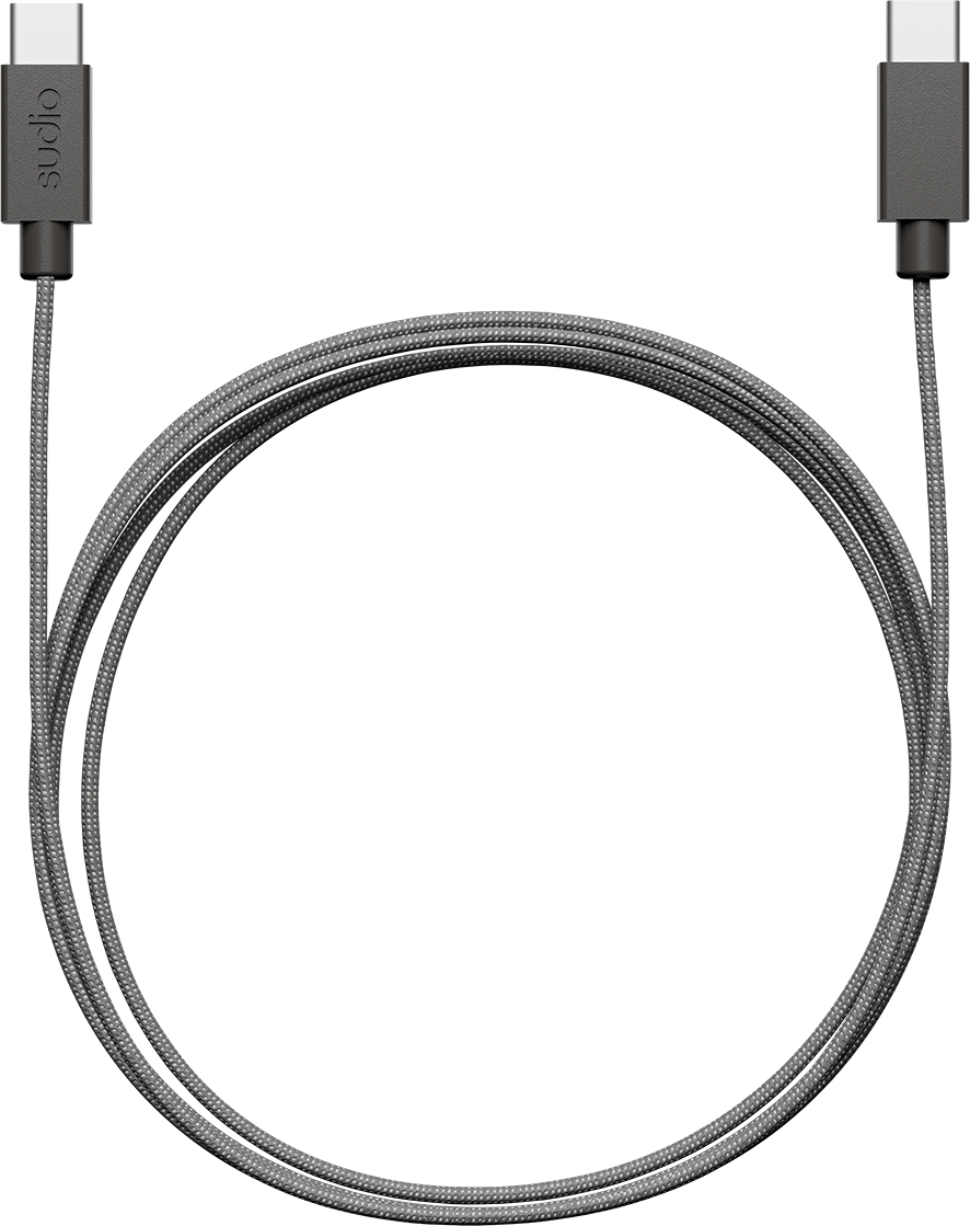 photo SUDIO USB-C - USB-C charging cable C1CBLK C1-C, Black, 1.8m