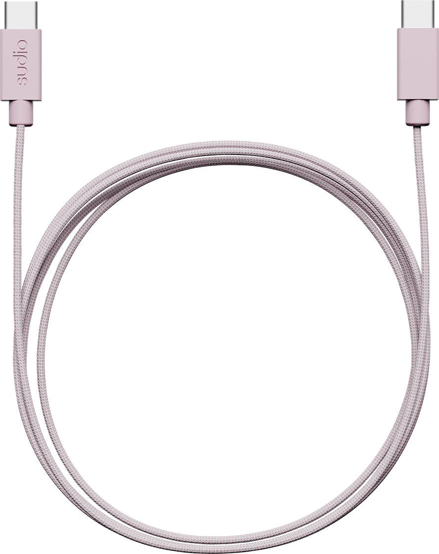 photo SUDIO USB-C - USB-C charging cable C1CPNK C1-C, Pink, 1.8m