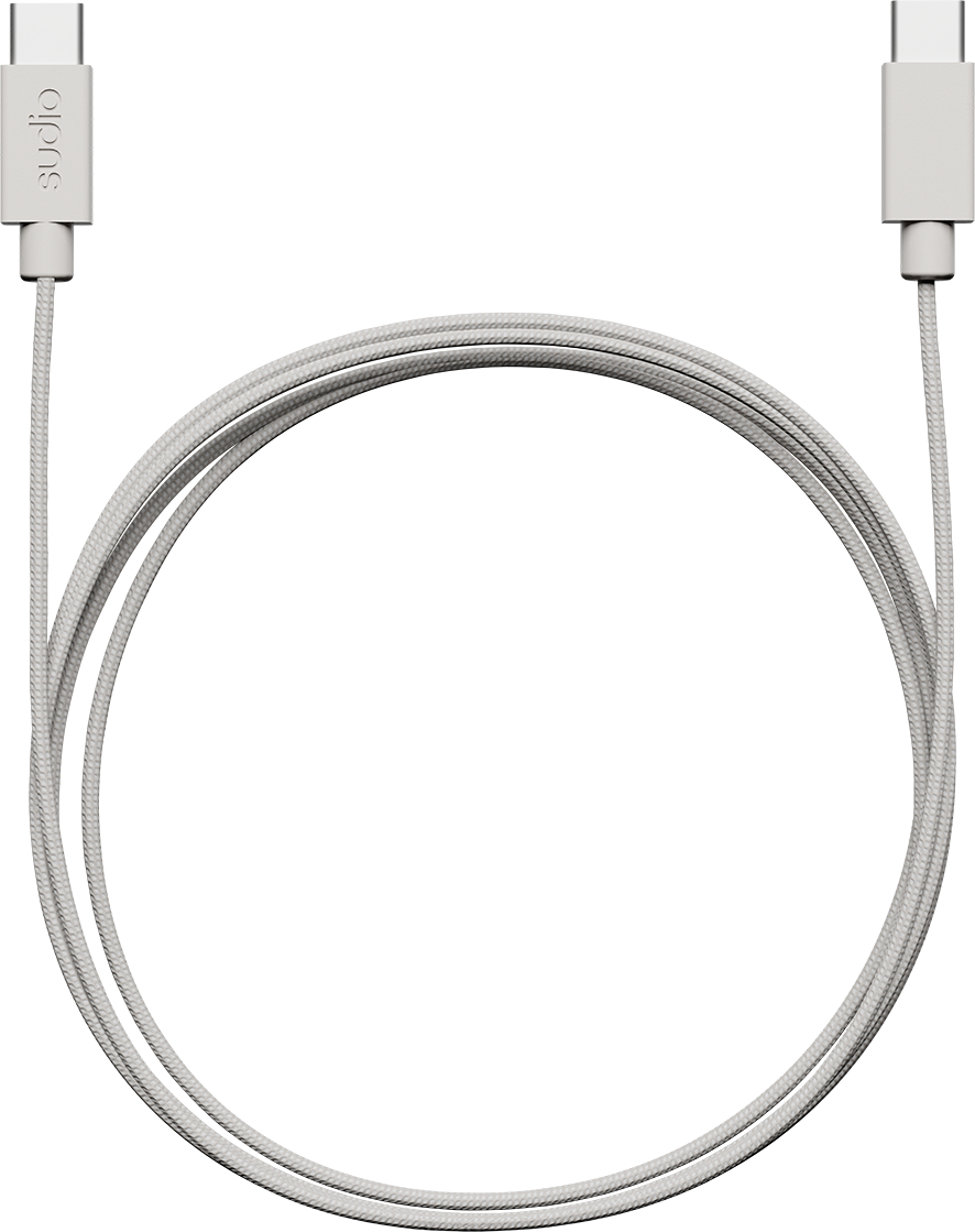 photo SUDIO USB-C - USB-C charging cable C1CWHT C1-C, White, 1.8m