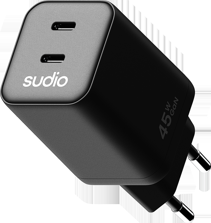 photo SUDIO USB-C GaN Wall Charger 45W P2EUBLK P2 EU, Black