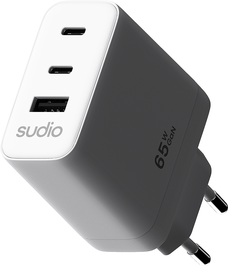 photo SUDIO USB-C Gan Wall Charger 65W P3EUWHT P3 EU, White
