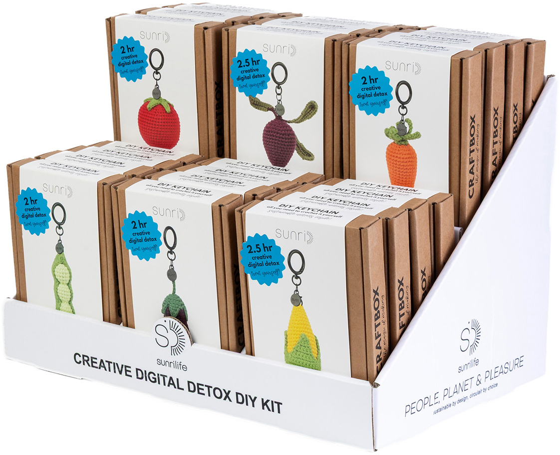 photo SUNRI Kit de crochet Porte-clés DIY583DSP Veggi 24 pièces
