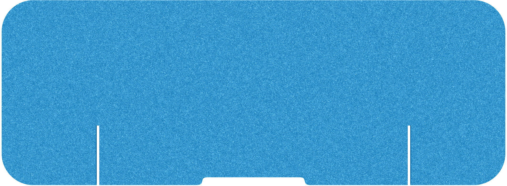 photo SUONO Sép. de bureau M 160x59x2.4cm 1111.M24.3700 DESK PLAIN, bleu