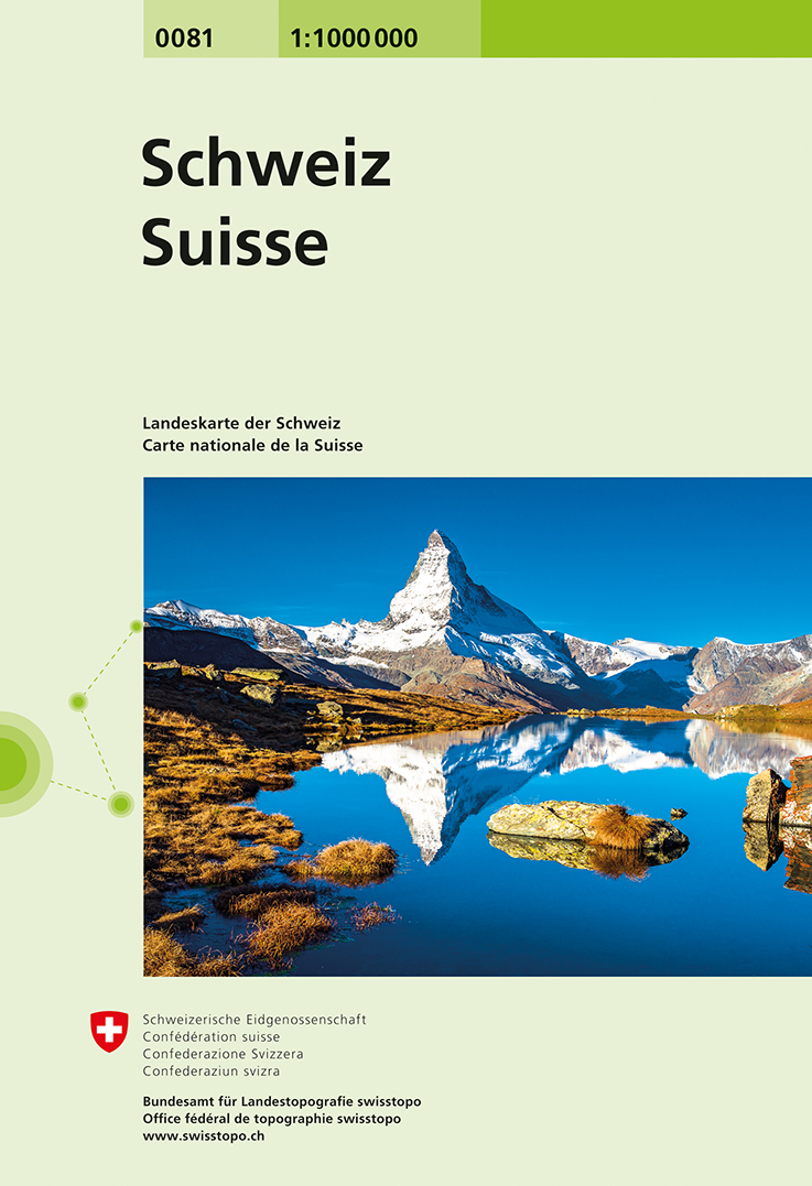 Swisstopo Landeskarte 1 : 1'000'000 Schweiz<br>