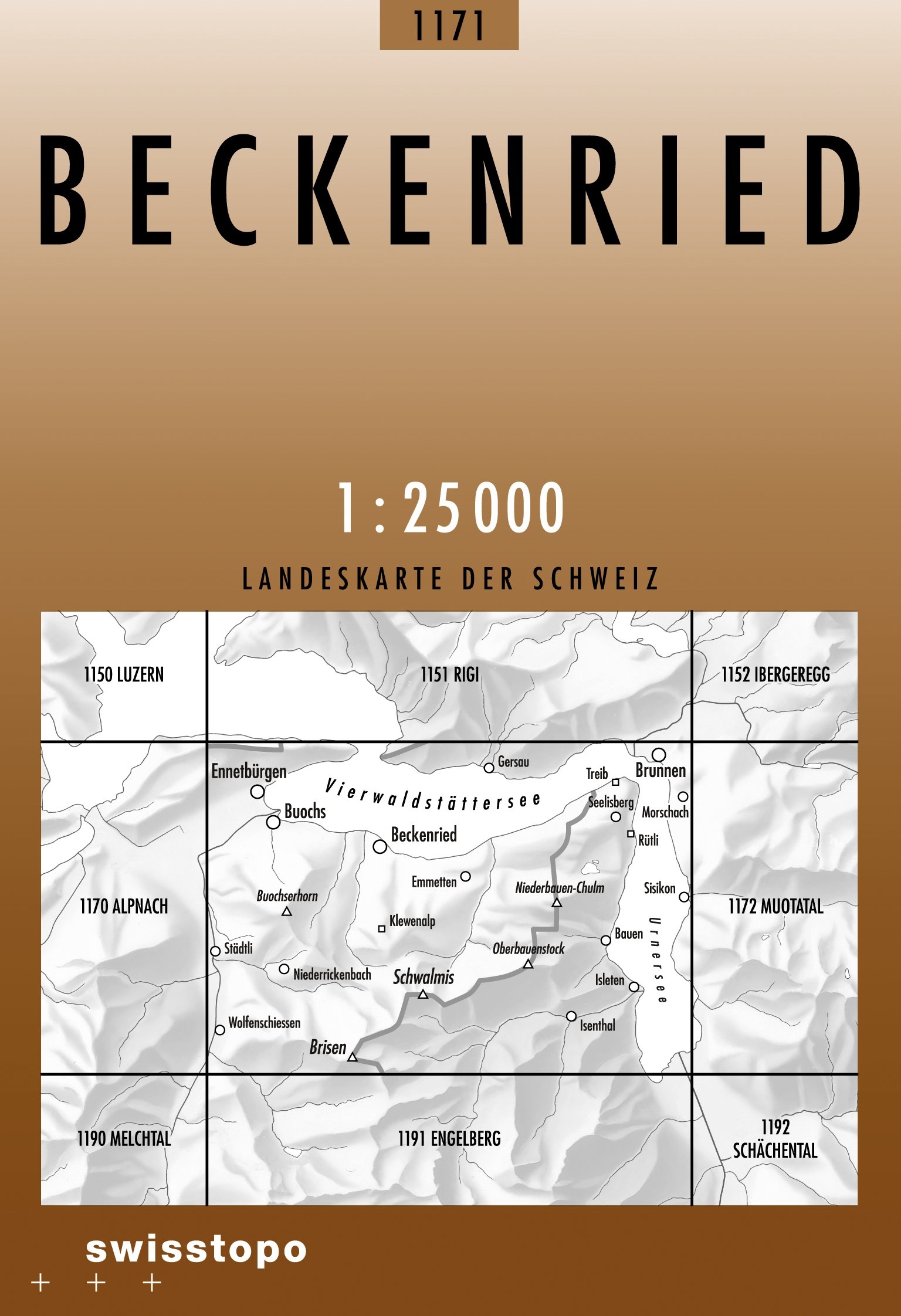Swisstopo Landeskarte 1 : 25'000 Beckenried<br>