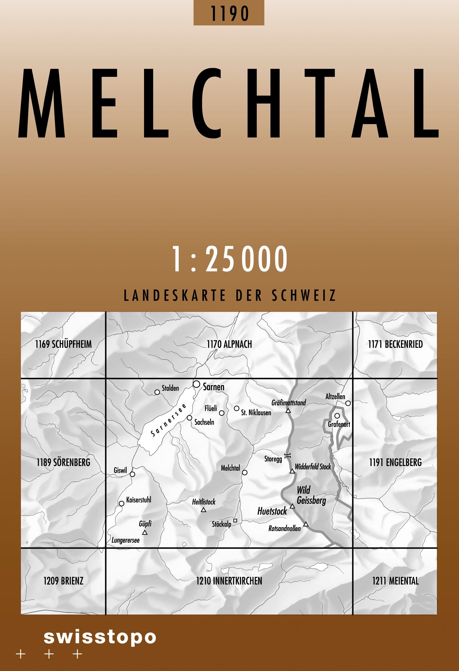 Swisstopo Landeskarte 1 : 25'000 Melchtal<br>