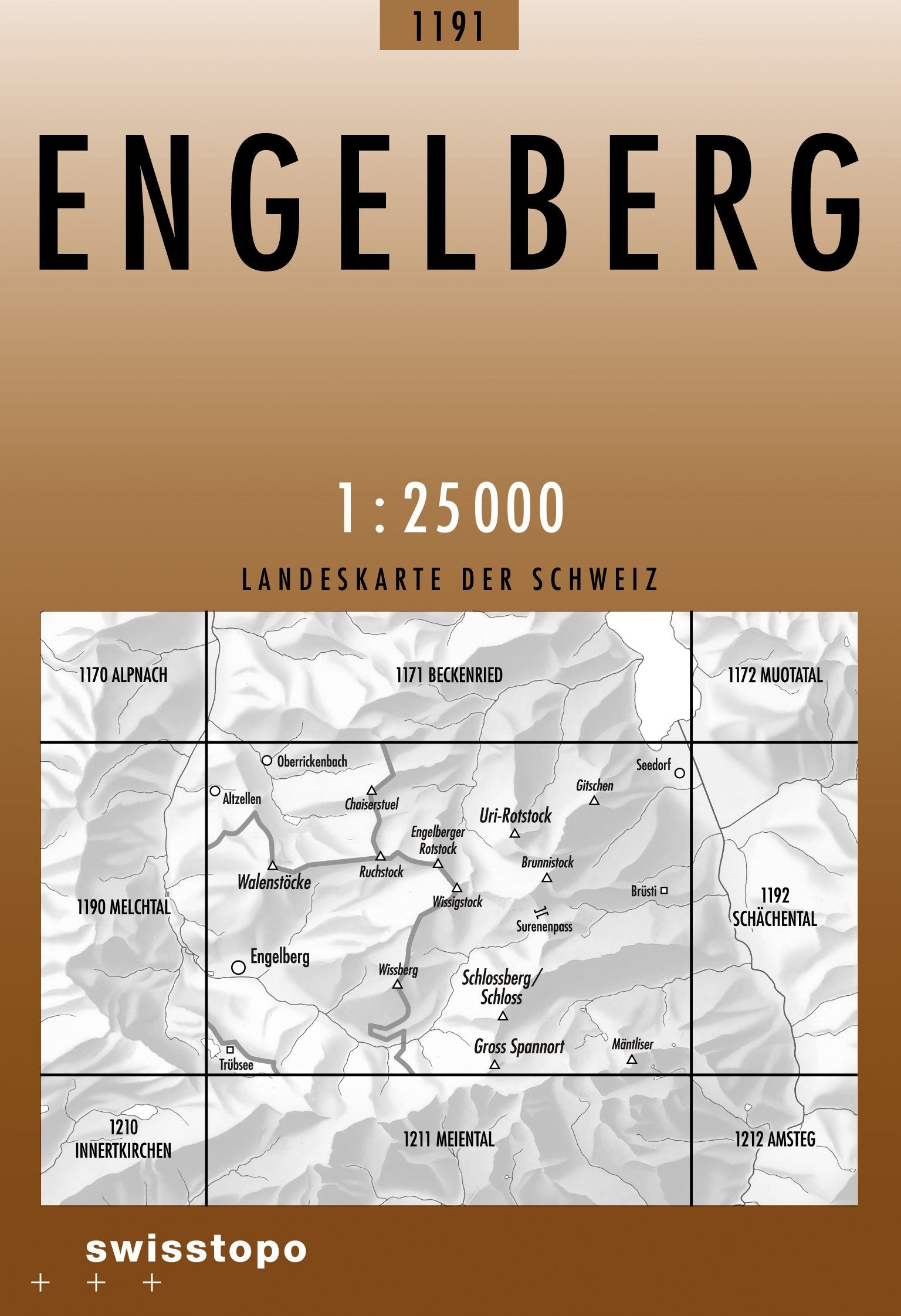 Swisstopo Landeskarte 1 : 25'000 Engelberg<br>
