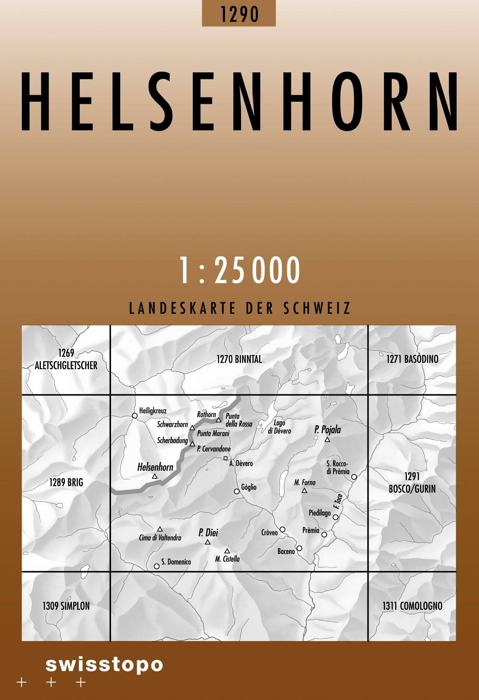 Swisstopo Landeskarte 1 : 25'000 Helsenhorn<br>